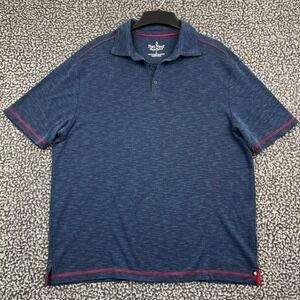 Nat Nast Polo Shirt Men Large Blue Short Sleeve Collared L